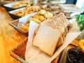 breads at restaurant breakfast buffet Royalty Free Stock Photo
