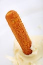 Breadstick with cream cheese dip Royalty Free Stock Photo