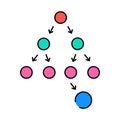 breadth first search bfs icon color illustration Royalty Free Stock Photo