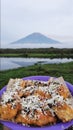 Breafast view in mountain kerinci.. Royalty Free Stock Photo