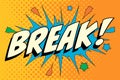 Break Abstract cartoon frame vector background. bubble halftone Royalty Free Stock Photo
