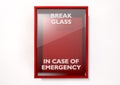 Break In Case Of Emergency Red Box