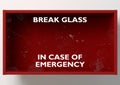 Break In Case Of Emergency Red Box Royalty Free Stock Photo
