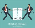 Break of a contract Royalty Free Stock Photo