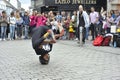 Break Dance, Turning on the head Royalty Free Stock Photo