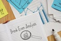 Break-Even Analysis is shown using the text Royalty Free Stock Photo