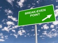 Break even point traffic sign Royalty Free Stock Photo