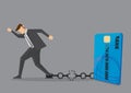 Break Free from Credit Card Debt Conceptual Vector Illustration Royalty Free Stock Photo