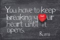 Break heart Rumi