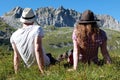 Break during a hiking tour