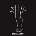 Break a leg idiom illustration