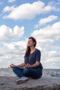 Break for meditation while walking Royalty Free Stock Photo