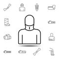 break, neck, gypsum icon. Simple thin line, outline vector element of Bone injury icons set for UI and UX, website or mobile Royalty Free Stock Photo