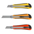 Break-Off Blade Color Box Cutters Royalty Free Stock Photo