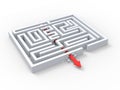 Break Out Of Maze Showing Puzzle Exit Royalty Free Stock Photo