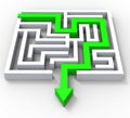 Break Out Of Maze Showing Puzzle Royalty Free Stock Photo