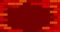 Break in the red brick wall. Vector illustration Royalty Free Stock Photo