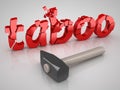 Break taboo concept Royalty Free Stock Photo