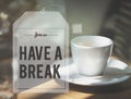 Break Tea Coffee Time Relax Concept Royalty Free Stock Photo