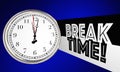 Break Time Clock Relax Stop Working Royalty Free Stock Photo