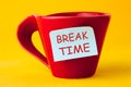 Break Time Coffee Cup Concept Royalty Free Stock Photo