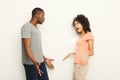 Break up, angry couple shouting at each other Royalty Free Stock Photo
