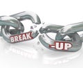 Break-Up Broken Links Chain Separation Divorce Royalty Free Stock Photo