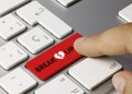 Break Up - Inscription on Red Keyboard Key Royalty Free Stock Photo