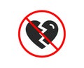 Break up Love icon. Divorce sign. Vector Royalty Free Stock Photo