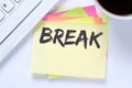 Break work lunch working relax business desk Royalty Free Stock Photo