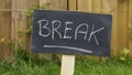 Break written Royalty Free Stock Photo