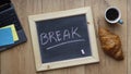 Break written Royalty Free Stock Photo