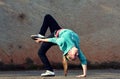 Breakdance girl Royalty Free Stock Photo