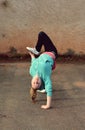 Breakdance girl Royalty Free Stock Photo