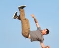 Breakdancer on natural background Royalty Free Stock Photo