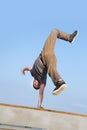 Breakdancer on natural background Royalty Free Stock Photo