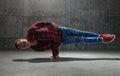 Breakdancer posing in studio Royalty Free Stock Photo