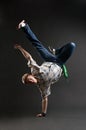 Breakdancer standing in cool freeze Royalty Free Stock Photo
