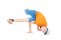Breakdancer standing in freeze Royalty Free Stock Photo