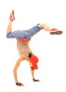 Breakdancer standing in freeze Royalty Free Stock Photo
