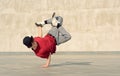 Breakdancer on the street Royalty Free Stock Photo