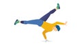 Breakdancer in Vibrant Handstand Pose Vector, vector design Generative AI Royalty Free Stock Photo