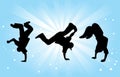 Breakdancers Royalty Free Stock Photo
