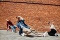 Breakdancing Crew Outdoors Royalty Free Stock Photo