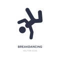 breakdancing dancer icon on white background. Simple element illustration from Sports concept