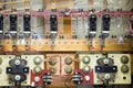 Breaker panels in power plant Royalty Free Stock Photo