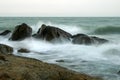 Breakers on the sea coast