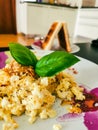 Breakfast Ã°Å¸Ëâ¹ Omlet. Yammy. Toast. Basilicum.