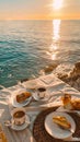 Breakfast on the beach by stefan kovacevic Royalty Free Stock Photo