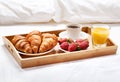 Breakfast in bed Royalty Free Stock Photo